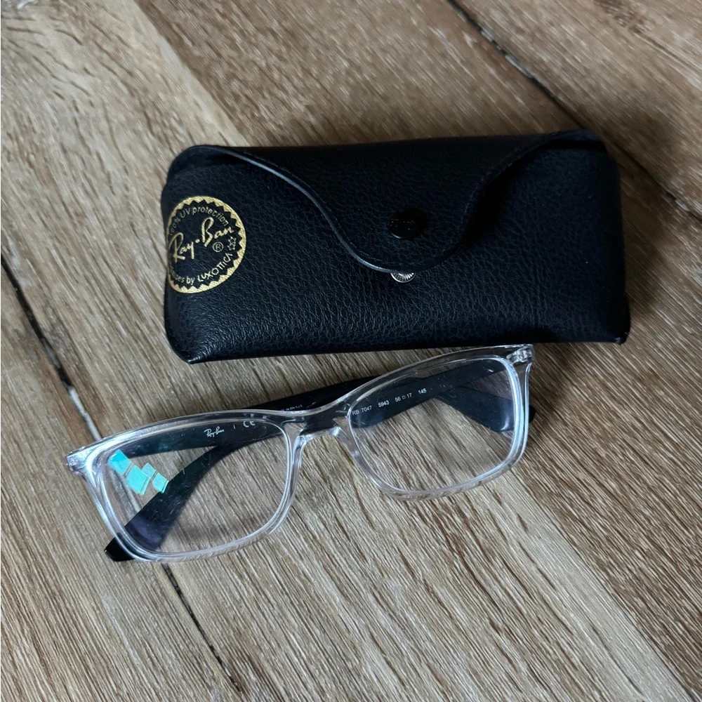 Ray Ban‎ Eyeglasses RX7047 5943 Transparent, Size 56-17-145